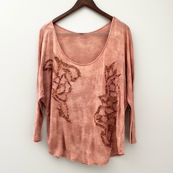 Free People Cutout Embroidery Dolman Top - Picture 2 of 11